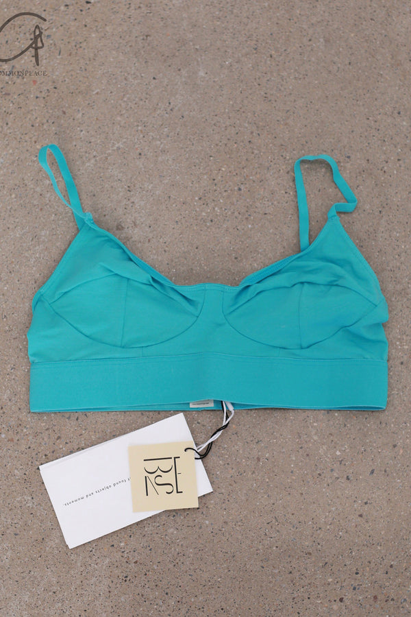 BASERANGE SOFT soft series collection bamboo fiber bamboo cotton bra underwear without rims France BAS-BRSO-BL-SP25-LSS turquoise